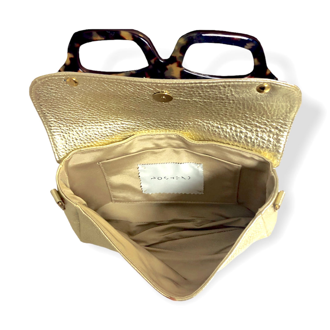 Genuine Leather Borse Rodoide Borsa A Tracolla Lucy Oro – Poshead Bag