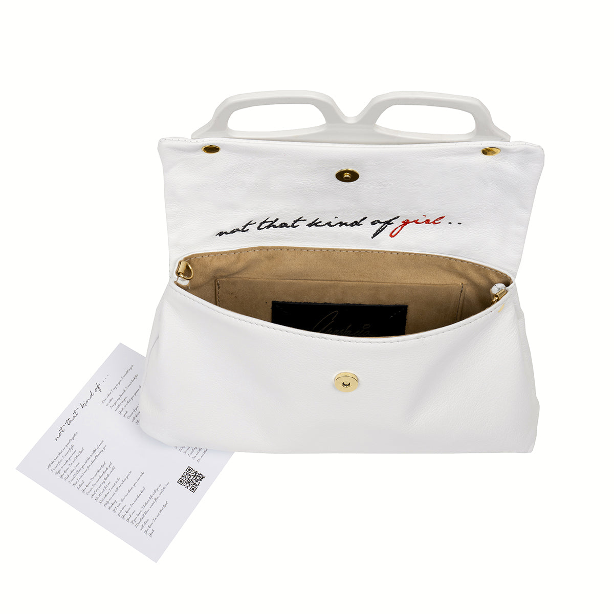 Pochette Little Lucy Not That Kind bianca/oro